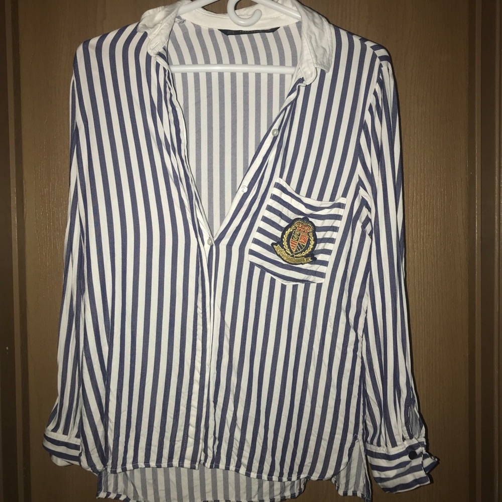 Zara Striped Button Down